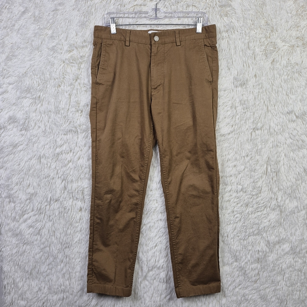 Spoke London Heroes Build A Chino Trouser Tan Slim Mens 32x27 Classic Preppy